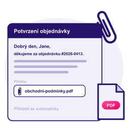 Obchodní podmínky v příloze e-mailů