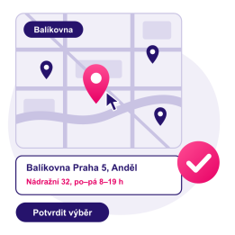 Balíkovna – výběr výdejního místa v pokladně