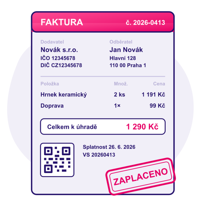 České faktury, dobropisy a dodací listy