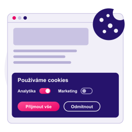 Cookie lišta se správou souhlasů