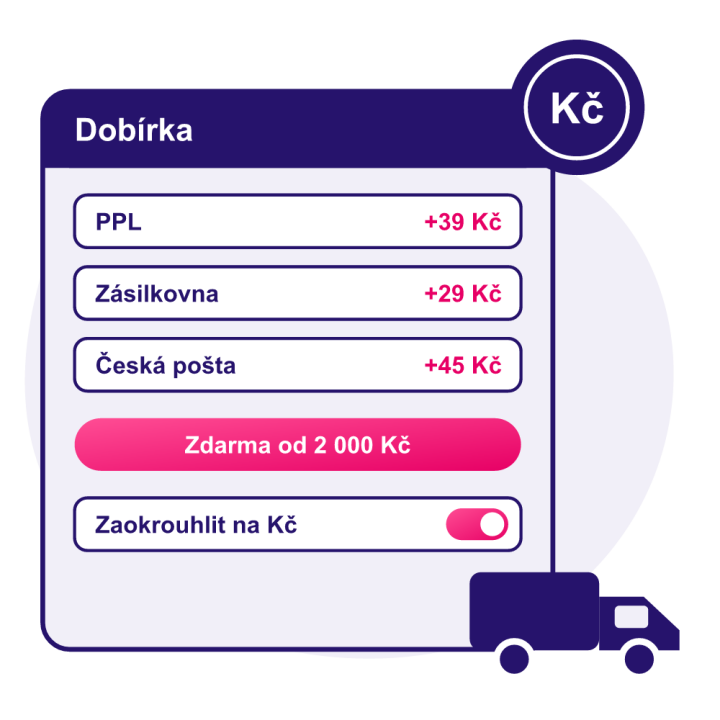 Dobírka s příplatkem podle dopravce
