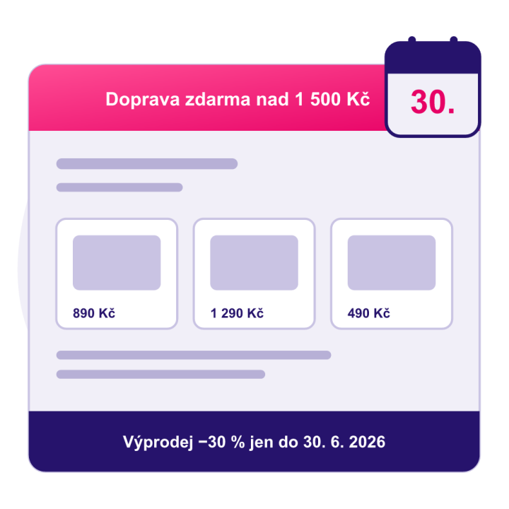Informační lišta s oznámeními