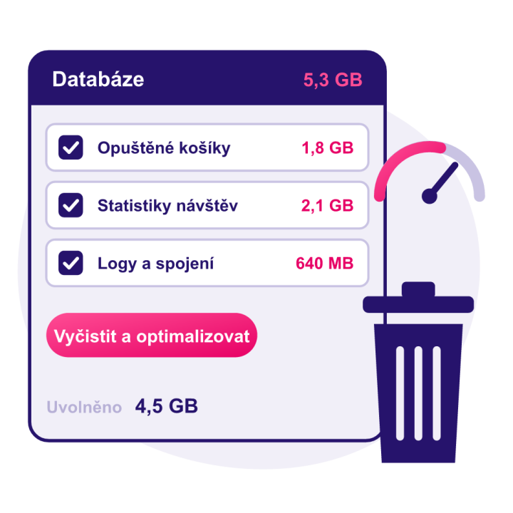 Čištění a zrychlení databáze