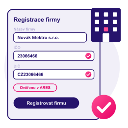 B2B registrace s ověřením firmy