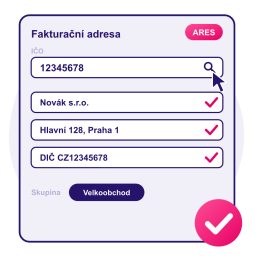 ARES – načtení firemních údajů podle IČO
