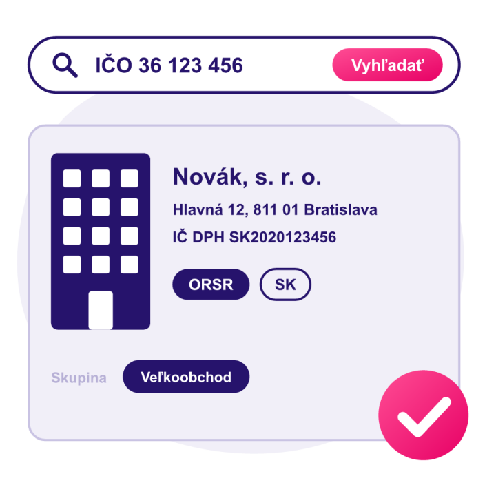 ORSR – načtení firemních údajů podle IČO (SK)