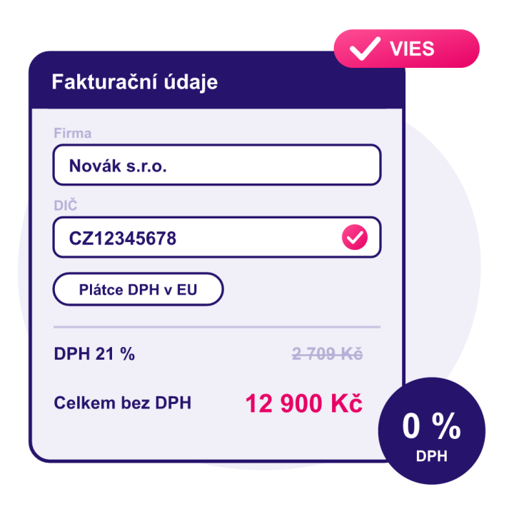 Ověření DIČ přes VIES a prodej bez DPH