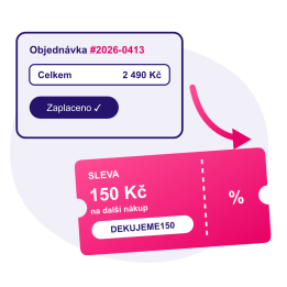 Slevový kupón za dokončenou objednávku