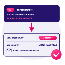 API pro stavy objednávek a čísla balíků