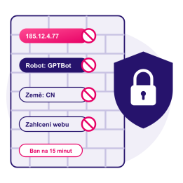 Blokace IP adres a robotů – firewall