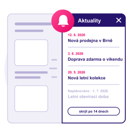 Aktuality a krátké zprávy na webu