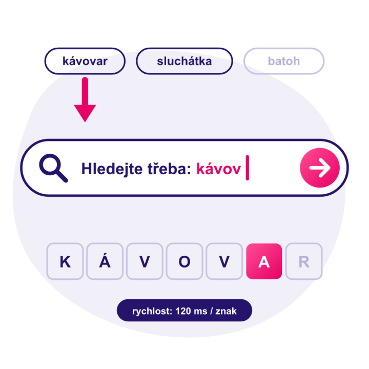Animovaná nápověda ve vyhledávání