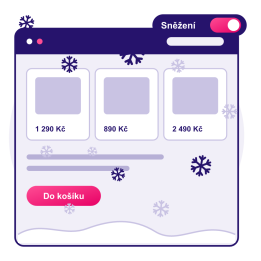 Sněžení na e-shopu