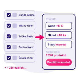 Hromadná editace produktů